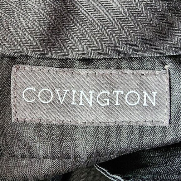 NWT Covington The Perfect Pant Flat Front Classic Fit Navy Blue Pants Mens 32X32 - Picture 5 of 10